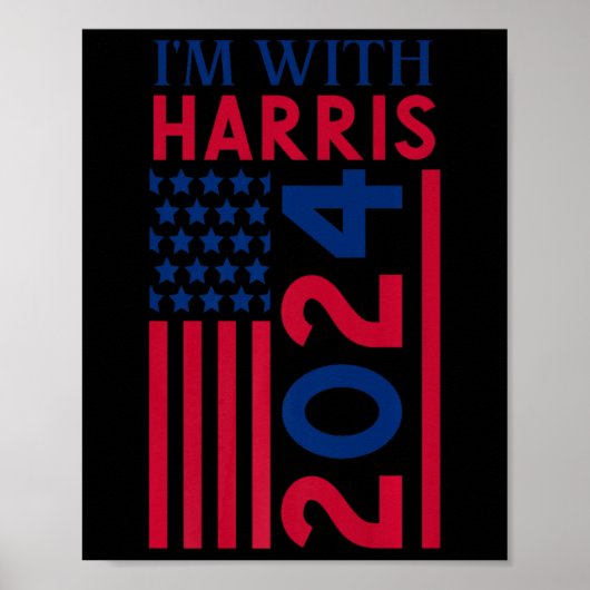 Kamala Harris 2024 Madam President Kamala 47 USA E Poster (Voorkant)
