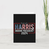 Kamala Harris 2024 Mevrouw President Verkiezing Ko Kaart (Voorkant)
