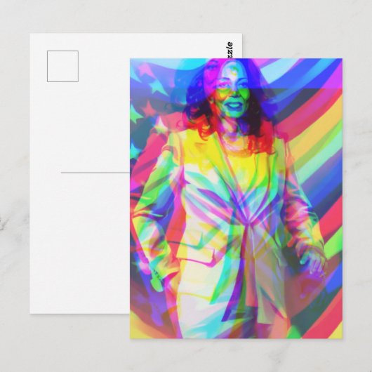 Kamala Harris 2024 mijn president is een zwart en  Briefkaart (Voorkant / Achterkant)