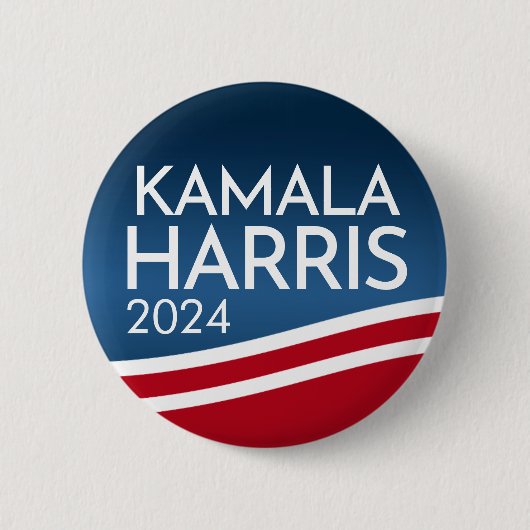 Kamala Harris 2024 - Modern Wave Design Button (Voorkant)