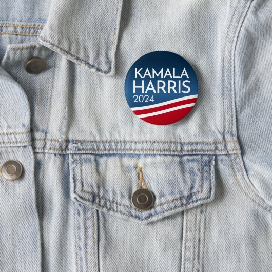 Kamala Harris 2024 - Modern Wave Design Button (In situ)