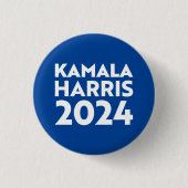 Kamala Harris 2024 moderne typografie wit blauw Ronde Button 3,2 Cm (Voorkant)