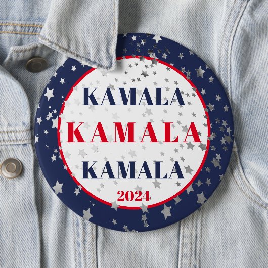 Kamala Harris 2024 Ondersteuning Rood Wit Blauw Ronde Button 6,0 Cm (In situ)