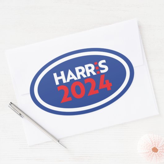 Kamala Harris 2024 Ovale Sticker (Envelop)