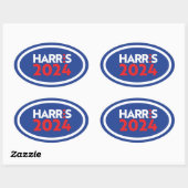 Kamala Harris 2024 Ovale Sticker (Vel)