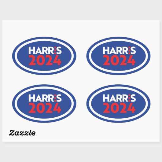 Kamala Harris 2024 Ovale Sticker (Vel)