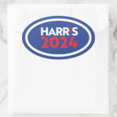 Kamala Harris 2024 Ovale Sticker (Tas)