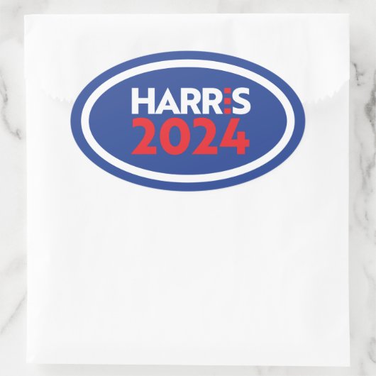 Kamala Harris 2024 Ovale Sticker (Tas)