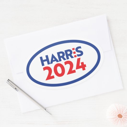 Kamala Harris 2024 Ovale Sticker (Envelop)
