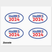 Kamala Harris 2024 Ovale Sticker (Vel)