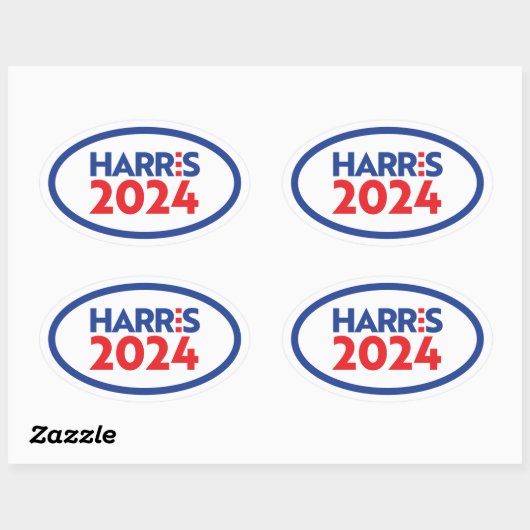 Kamala Harris 2024 Ovale Sticker (Vel)