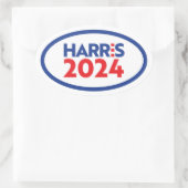Kamala Harris 2024 Ovale Sticker (Tas)