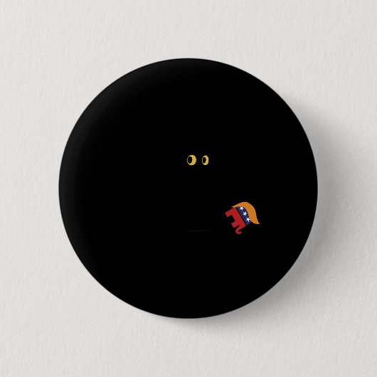 Kamala Harris 2024 Overwinning Zwarte Kat Vs Olifa Ronde Button 5,7 Cm (Voorkant)