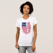 Kamala Harris 2024 Patriottische Amerikaanse Vlag T-shirt (Voorkant volledig)