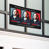 Kamala Harris 2024 Pop Art niet terug naar buiten Spandoek (Buitenkant Gebouw)