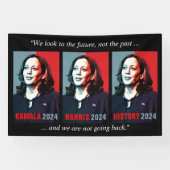 Kamala Harris 2024 Pop Art niet terug naar buiten Spandoek (Horizontaal)