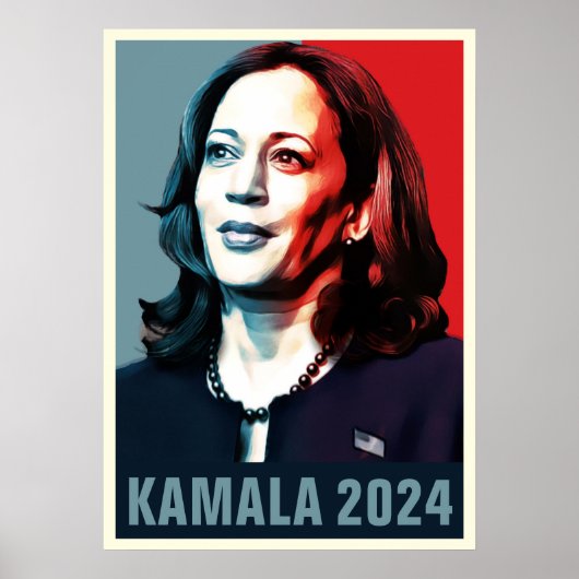 Kamala Harris 2024 Pop Kunst Poster (Voorkant)