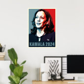 Kamala Harris 2024 Pop Kunst Poster (Thuiskantoor)