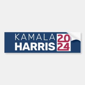 Kamala Harris 2024 President Amerikaanse Vlag Vint Bumpersticker