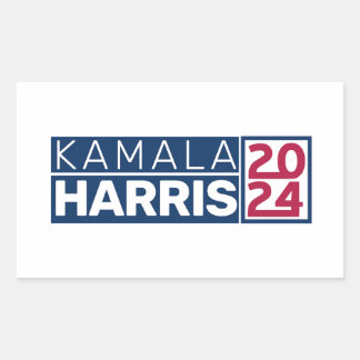 Kamala Harris 2024 President Amerikaanse Vlag Vint Rechthoekige Sticker