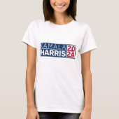 Kamala Harris 2024 President Amerikaanse Vlag Vint T-shirt (Voorkant)
