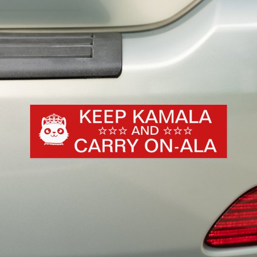 Kamala Harris 2024 President Blijf kalm Doorgaan Bumpersticker (Op auto)