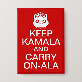 Kamala Harris 2024 President Blijf kalm Doorgaan Button