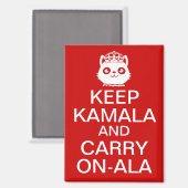 Kamala Harris 2024 President Blijf kalm Doorgaan Magneet (Voorkant / Achterkant)
