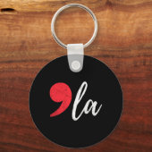 Kamala Harris 2024 President Comma La Funny Sleutelhanger (Voorkant)