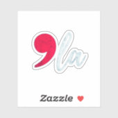 Kamala Harris 2024 President Comma La Funny Sticker (Vel)