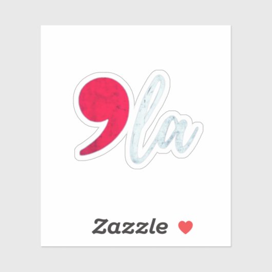 Kamala Harris 2024 President Comma La Funny Sticker (Vel)