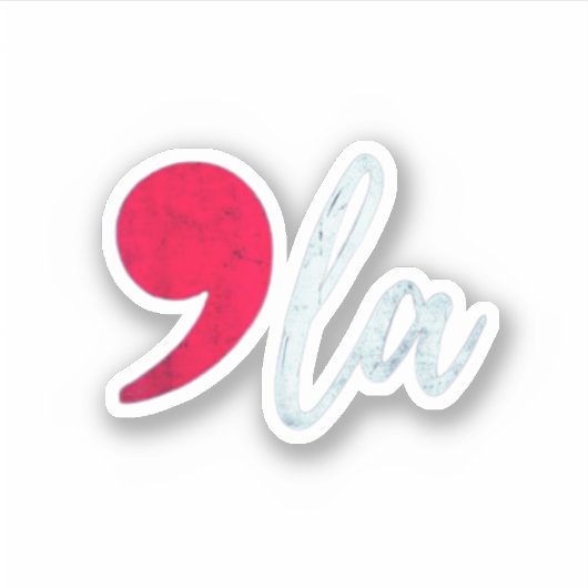 Kamala Harris 2024 President Comma La Funny Sticker (Voorkant)