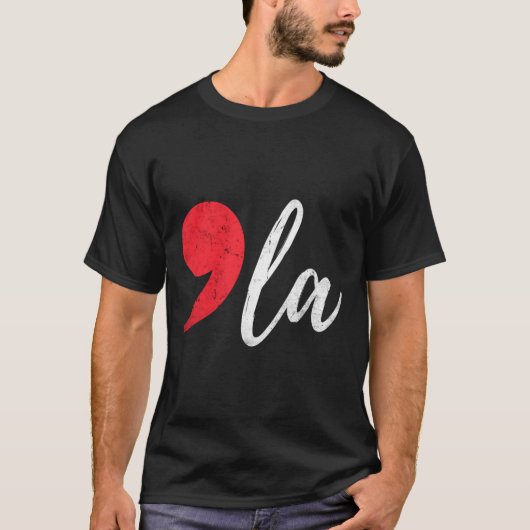 Kamala Harris 2024 President Comma La Funny T-shirt (Voorkant)