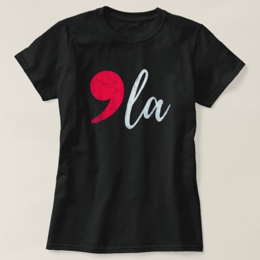 Kamala Harris 2024 President Comma La Funny T-shirt (Design voorkant)