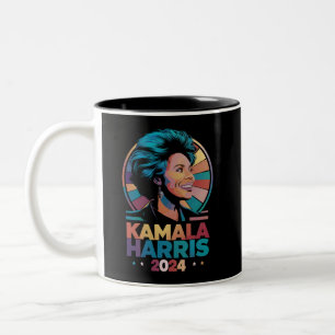 Kamala Harris 2024 President Kamala Tweekleurige Koffiemok