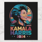 Kamala Harris 2024 President Kamala Wijn Etiket (Enkel label)
