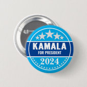 Kamala Harris 2024 President Knop Ronde Button 5,7 Cm (Voorkant /achterkant)