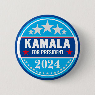 Kamala Harris 2024 President Knop Ronde Button 5,7 Cm