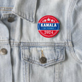 Kamala Harris 2024 President Knop Ronde Button 5,7 Cm (In situ)