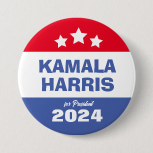 Kamala Harris 2024 President voor het volk Ronde Button 7,6 Cm