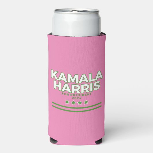 Kamala Harris 2024 presidentscampagne Seltzer Blikjeskoeler (Seltzer Voorkant)