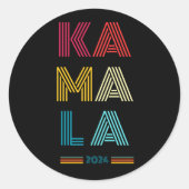 Kamala Harris 2024 presidentsverkiezingen Ronde Sticker (Voorkant)