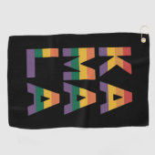 Kamala Harris 2024 Rainbow Flag Gay Pride LGBT Golfhanddoek (Horizontaal)