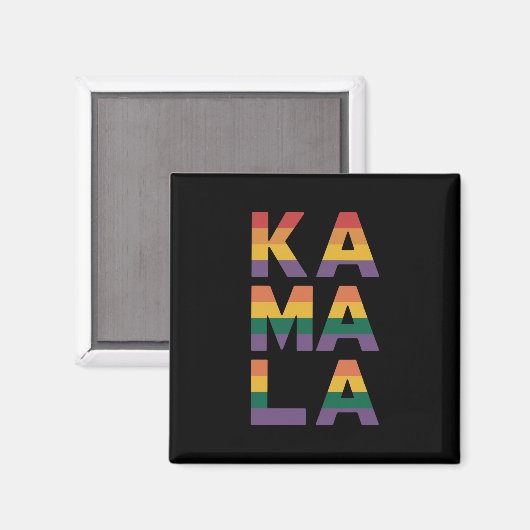 Kamala Harris 2024 Rainbow Flag Gay Pride LGBT Magneet (Voorkant / Achterkant)