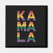 Kamala Harris 2024 Rainbow Flag Gay Pride LGBT Magneet (Voorkant)