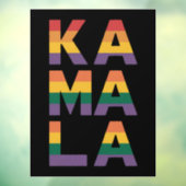 Kamala Harris 2024 Rainbow Flag Gay Pride LGBT Raamsticker (Vel 3)