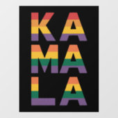 Kamala Harris 2024 Rainbow Flag Gay Pride LGBT Raamsticker (Vel)