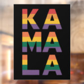 Kamala Harris 2024 Rainbow Flag Gay Pride LGBT Raamsticker (Vel 2)