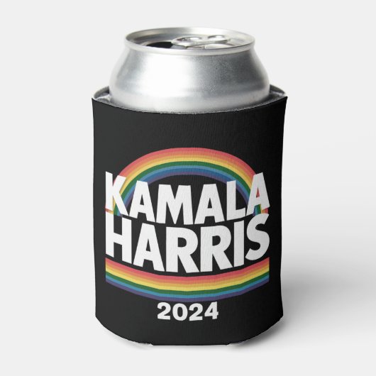 Kamala Harris 2024 Rainbow Gay Pride LGBT Verkiezi Blikjeskoeler (Blikje Voorkant)
