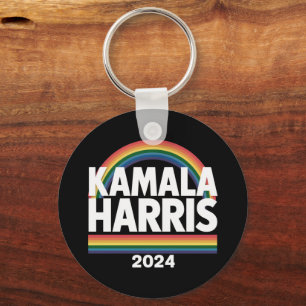 Kamala Harris 2024 Rainbow Gay Pride LGBT Verkiezi Sleutelhanger
